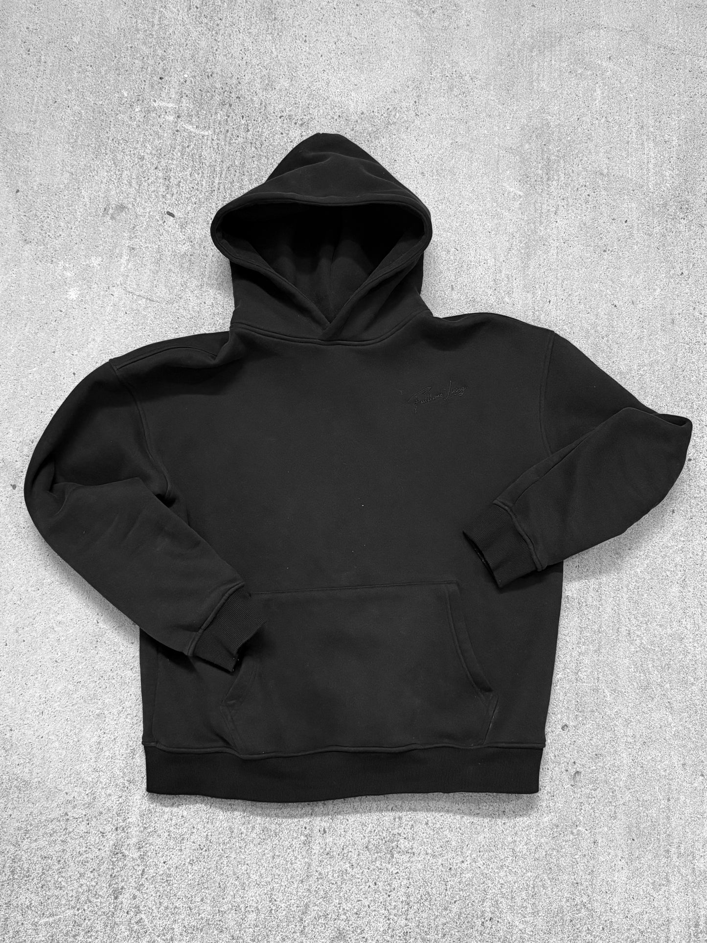 FullTime Living Heavyweight Hoodie – Onyx Black
